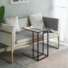 Sofa Side Table C-Shaped Industrial Coffee Snack Table Laptop Stand Over Bed End
