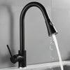 Black Kitchen Sink Taps Pull Out Spray Mixer Single Lever Swivel Spout Brass Tap