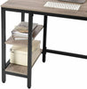 HOOBRO Computer Desk Office Desk with 2 Shelves Sturdy Writing Desk Metal Frame