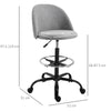 Vinsetto 97cm High Back Chair Home Office Seat Ergonomic w/ 5 Wheels Padded Grey