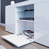 TV Unit Stand Cabinet High Gloss Door Sideboard With LED Light & Storage Drawers