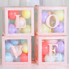 4X Baby Transparent Boxes Storage Ballons Kid Baby Shower Party Birthday Decor