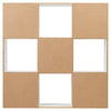 WHITE 9 CUBE MODULAR SHELVING DISPLAY UNIT 4 x PINK FABRIC STORAGE BOX