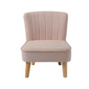 Upholstered Velvet Accent Dining Chair Scallop Shell Wing Backed Armchair Seater