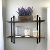 UK Large Rustic Industrial Pipe Wall Floating Shelf Wooden Storage Shelving Unit