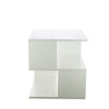 White Coffee Tea Table Square Side Desk Bedroom Nightstand with Storage Shelf