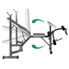 Adjustable Sit Up Weight Bench Barbell Dip Station Lifting Chest Press Home Gym