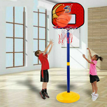108cm Free Standing Basketball Stand Set Hoop Net Backboard Childrens Kid Indoor