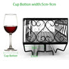 Full Metal Black Wall Mounted Gin Wine Glass Stemware Rack Display Holder