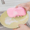3X Mixed Colour Double Side Dish Cleaning Sponges Scouring Pads Kitchen Bathroom