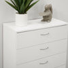 Hallway Chest of Drawers 5 White Anti-Bowing Drawer Runner Metal Handles Bedroom