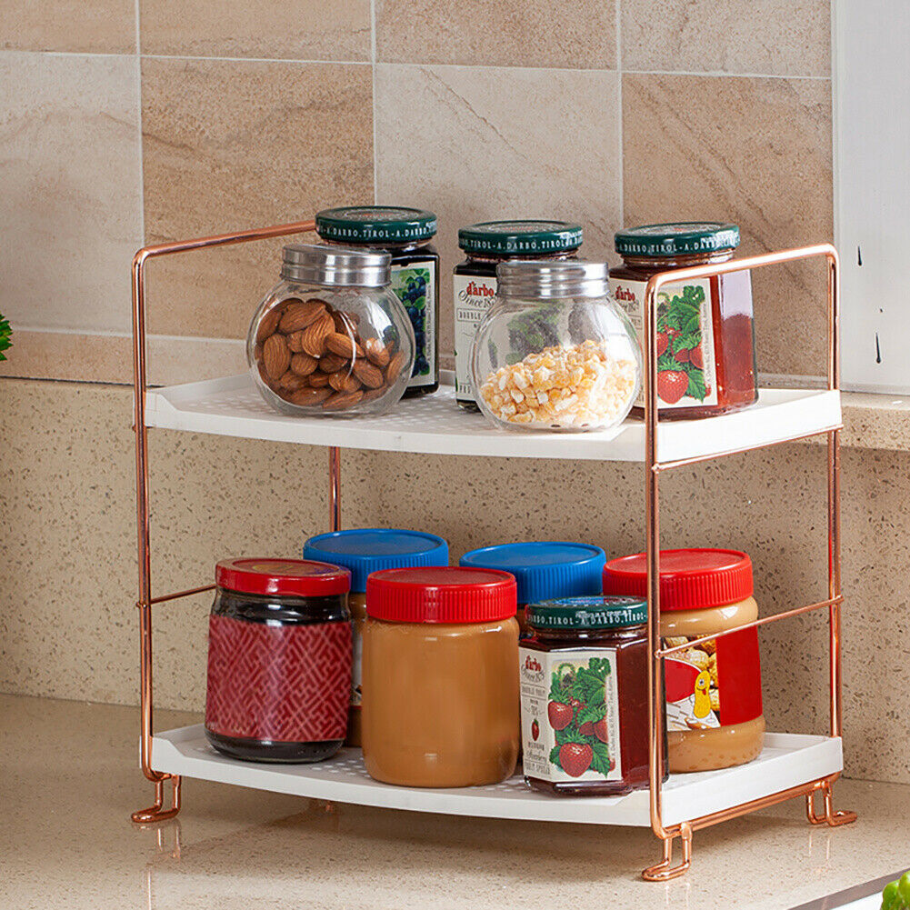 Kitchen Bathroom Storage Unit 2/3 Tier Free Standing Shelf Rack Holder Bookcase