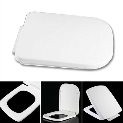 Square Design WC Toilet Seat Soft Close Top Fix Quick Release Hinge