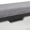 Mondeer Shoe Bench with Seat Storage and Flip-up Drawer Wooden Industrial White