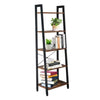 5-Tier Ladder Shelf Bookcase Bookshelf Plant Flower Stand Storage Metal Frame
