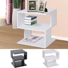 Modern Square 2 Tier Wood Coffee Side Table Storage Shelf Rack Living Room