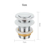 Chrome Waste Disc Pop Unslotted Click Clack Basin Sink Tap Push Up Plug UK