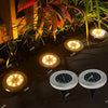 Solar In Ground Lights Outdoor Buried Lamp Disk 8/10/12LED Lawn Pathway Garden
