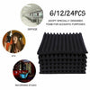 6/12/24PCS Sound Proofing Acoustic Wedge Foam Tiles Studio Home Wall Panels UK