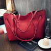 New Ladies Womens PU Leather Tote Shoulder Handbag Purse Shopper Clutch Bag