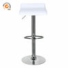 Set of 2 Breakfast Bar Stool with Chrome Footrest Base Swivel Gas Lift Elegant