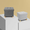 Fabric Foot Rest 4 Legs Stool Cube Footstool Pouf Bench Storage Space Box Chair