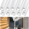 10X 1M V-shape Aluminium Channel Profile With Milky Cover For LED Strip Lights