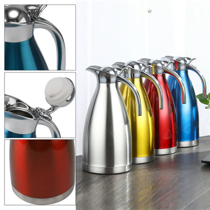 2L Durable Double Layer Steel Solid color vacuum large capacity insulation jug