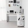 Mondeer White Corner Table L-shaped Computer Desk Workstation Office Study