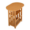 Foldable Magazine Rack Drop Leaf Side Table Bookcase Storage Shelf Lamp Stand UK