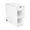 Mondeer Mobile Drop Leaf Table Folding Dining Table with 1 Drawer 2 Shelves