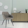 1x Dining Chairs Kitchen Living Room Chairs with Stoffbezug+ Metall Grey