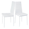 White Or Black Dining Set Glass Table Chairs Kitchen Furniture Breakfast Seat UK