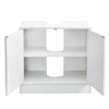 Bathroom Cabinet White Under Sink Storage Unit Double Doors Cupboard Furniture