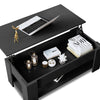 Adjustable Wooden Coffee Table With Storage Lift Top Up Drawer Shelf Living Room