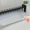 2 Tier Kitchen Steel Dish Cutlery Cup Drainer Rack Drip Tray Plates Bowls Holder
