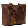 Large Women Leather Tassel Handbag Shoulder Bag School Messenger Satchel Tote