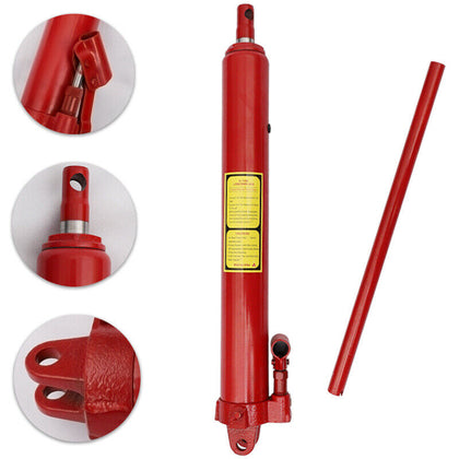 8 Ton Hydraulic Long Ram Manual Replacement Arm Jack Lift 8T Engine Hoist Cherry