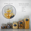 Set of 5 Clip Top Glass Storage Jars Airtight Vintage Kitchen Containers
