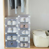 24PCS Plastic Flip Shoe Storage Box Organiser Transparent Stackable Foldable