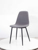 Grey Fabric Dining Chair with Black Legs Living Room Dining Room Lounge Chair