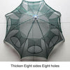 8 Holes Foldable Fishing Trap Net Crab Shrimp Crayfish Lobster Bait Cage Tool UK