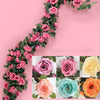 230cm 9 Roses Flowers Heads Silk Ivy Vine Artificial Wedding Windows Hanging DIY