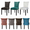 2x Crushed Velvet Dining Chairs Knocker Back/Ring Back Padded Seat Kitchen Chair