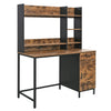 Computer Desk with Shelf Unit, Office Desk with Cabinet and Drawer New LWD65X