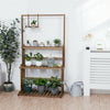 3-Tier Hanging Plant Stand Indoor Outdoor Vertical Wooden Plant Flower Shelf Pot