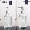 450ml Lotion Liquid Soap Dispenser Bathroom Kitchen Sink Accessory Glass Vintage