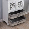 Vintage Retro Sideboard Cabinet 2 Door 2 Drawers Cupboard With Wicker Baskets