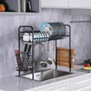 Kitchen Shelf Organizer Dish Drying Rack Over Sink Utensils Holder Bowl Drainer