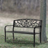 UK METAL GARDEN BENCH 2 3 SEAT OUTDOOR DECORATIVE CAST IRON BENCH BACKREST PATIO
